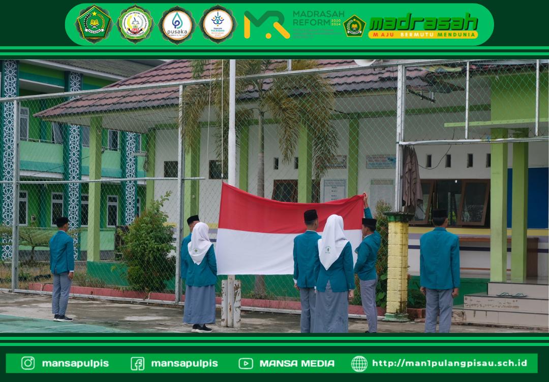 Hari Pertama Masuk Sekolah, MAN 1 Pulang Pisau Plus Keterampilan Gelar Upacara dan Halal Bihalal