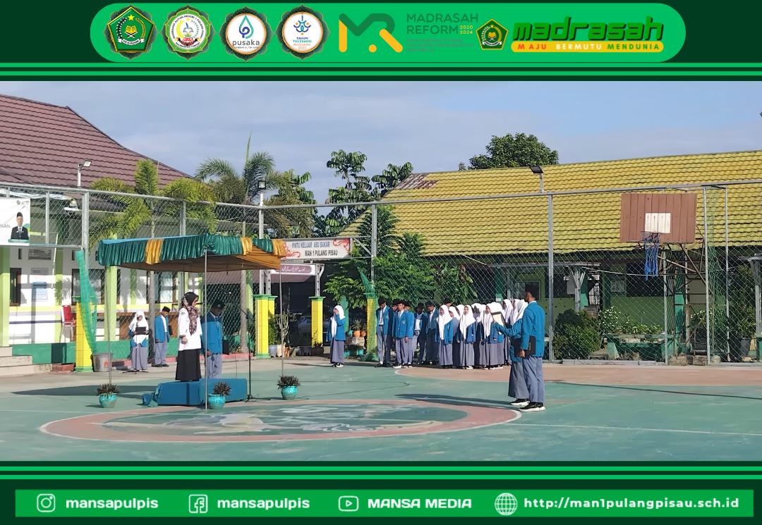 Upacara Bendera MAN 1 Pulang Pisau Plus Keterampilan Tekankan Pentingnya Disiplin dan Tata Tertib