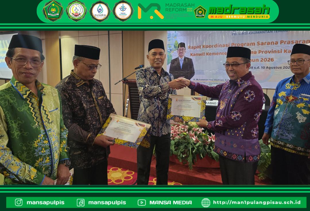 SISWA MAN 1 PULANG PISAU PLUS KETERAMPILAN TERIMA PENGHARGAAN O2SN TINGKAT PROVINSI