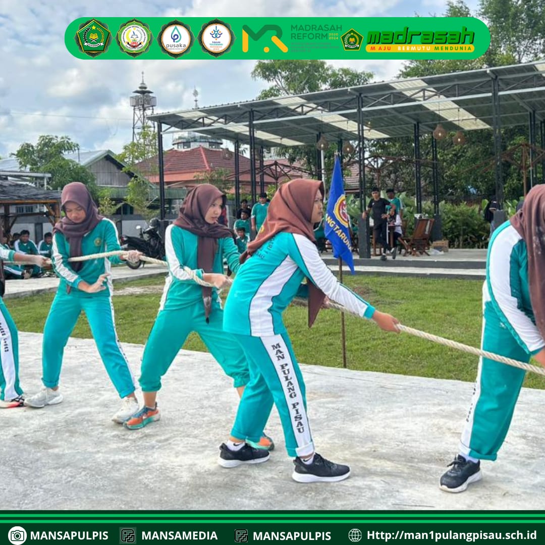 MAN 1 PULANG PISAU PLUS KETERAMPILAN IKUT MERIAHKAN LOMBA TARIK TAMBANG HARI SUMPAH PEMUDA 2025